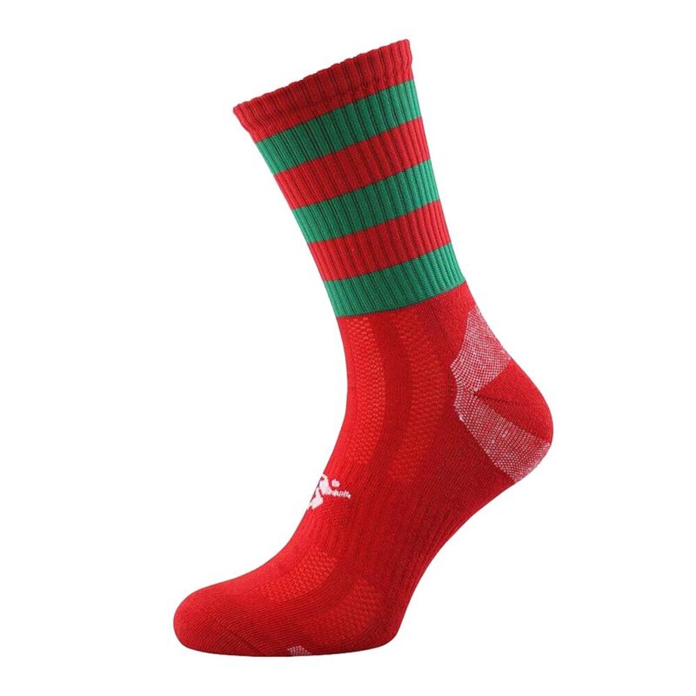 Precision Childrens/Kids Pro Hooped Gaelic Mid Socks / Red/Green